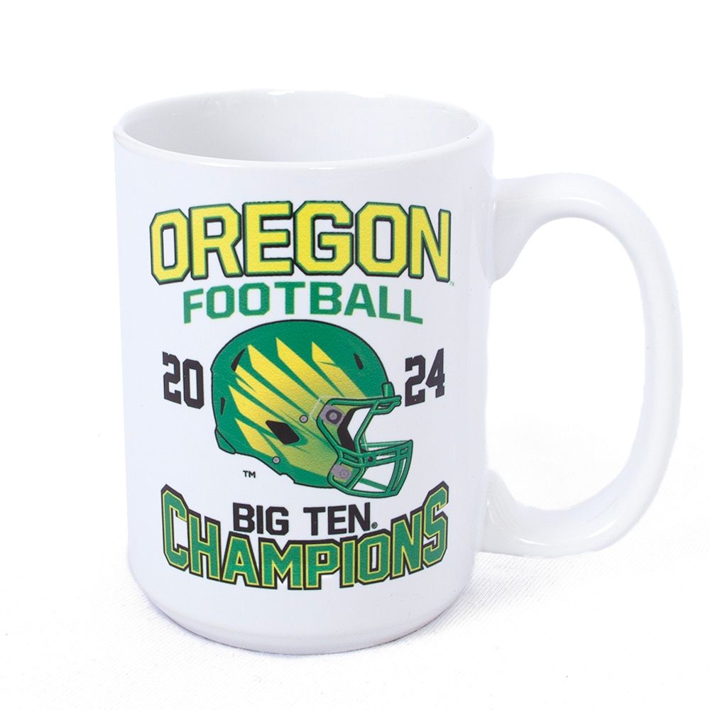 Big Ten Champs, RFSJ, Inc., White, Traditional Mugs, Ceramic, Home & Auto, Football, 2024, Undefeated Season, Helmet, 13-0, 15 ounce, 918883